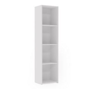 Libreria a colonna LONI 160x40 cm bianca con 4 ripiani a giorno