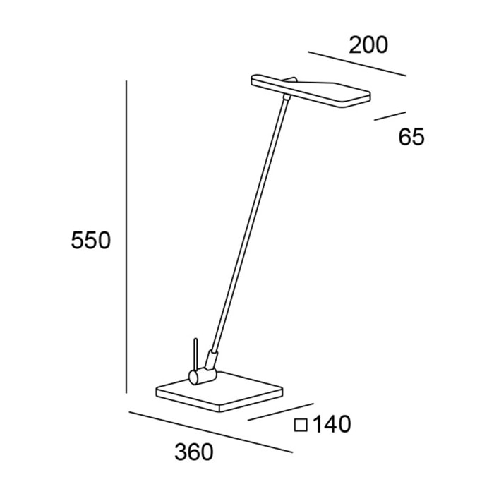 LEDS C4 Sobremesa Elva LED 6.1 Blanco cálido - 3000K ON-OFF Negro 301lm