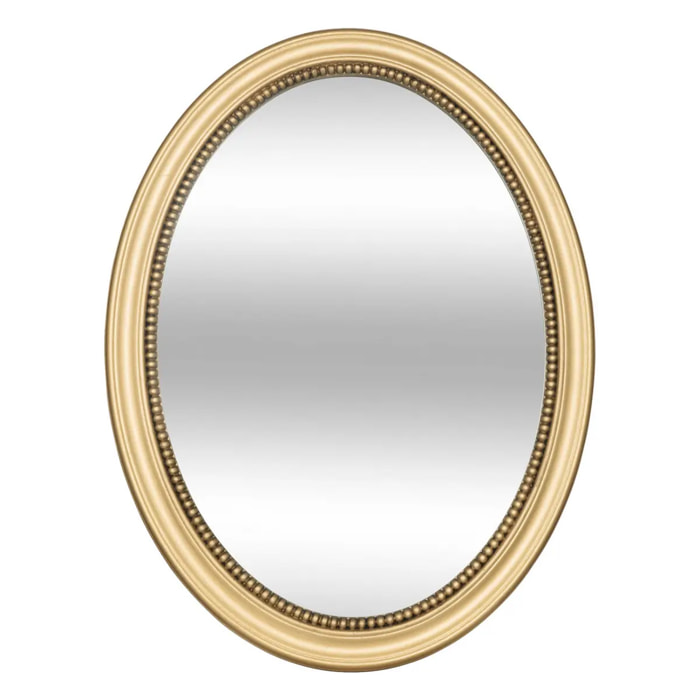 Miroir rond moulure "Victoria" 53x40cm or