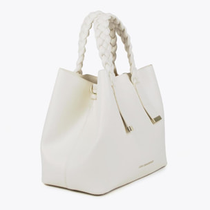 Borsa media manici intrecciati