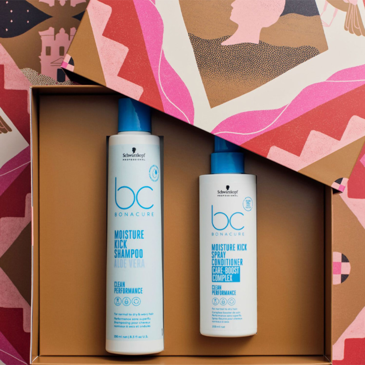 SCHWARZKOPF Set BC Bonacure Moisture Kick Shampoo 250ml + Spray Conditiioner 200ml