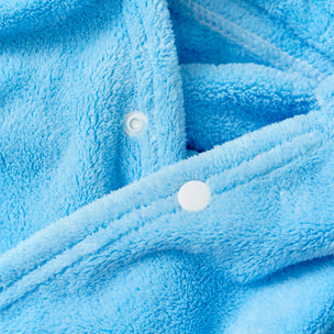 Accappatoio per bambini con cappuccio design pecorella bianca. 70x140 cm.