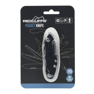 Well home navaja con 15 funciones en acero inoxidable con mango negro 9,5cm