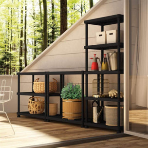 Estantería 5 baldas de plástico en polipropileno 800x400x1760 mm.