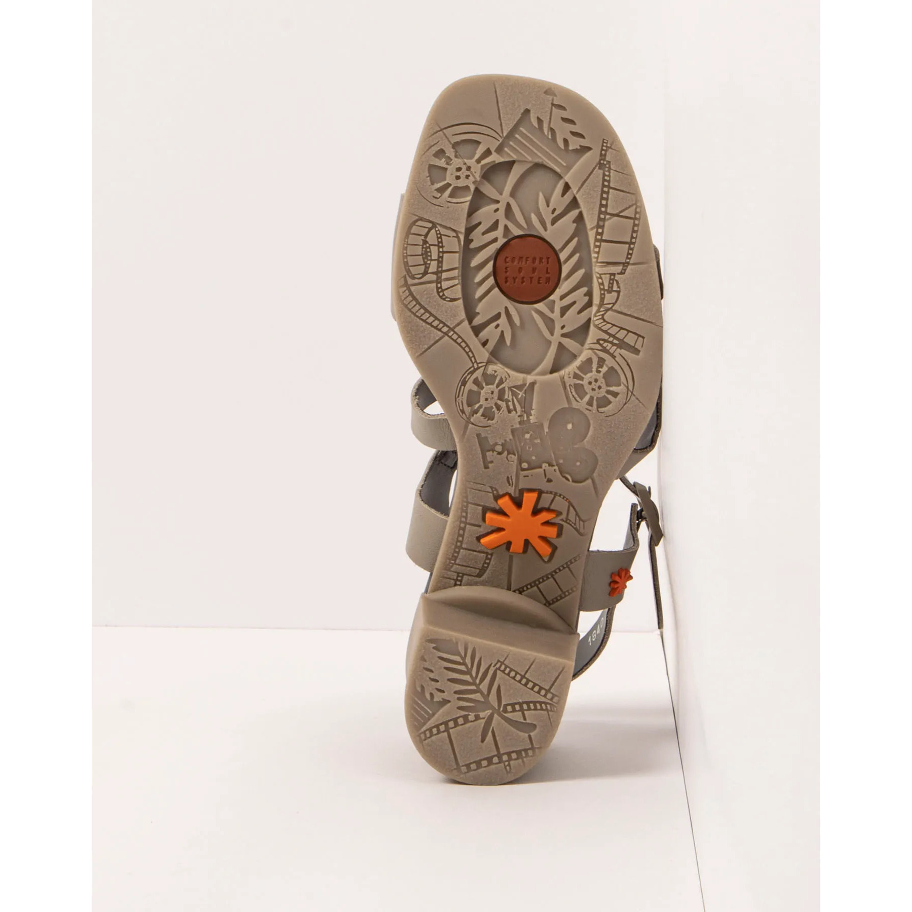 Sandalias con tacón 1840 NAPPA SESAME/ CANNES color Sesame