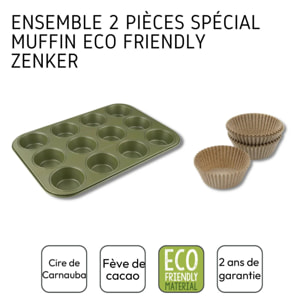Ensemble 2 pièces spécial muffins Zenker Green Vision