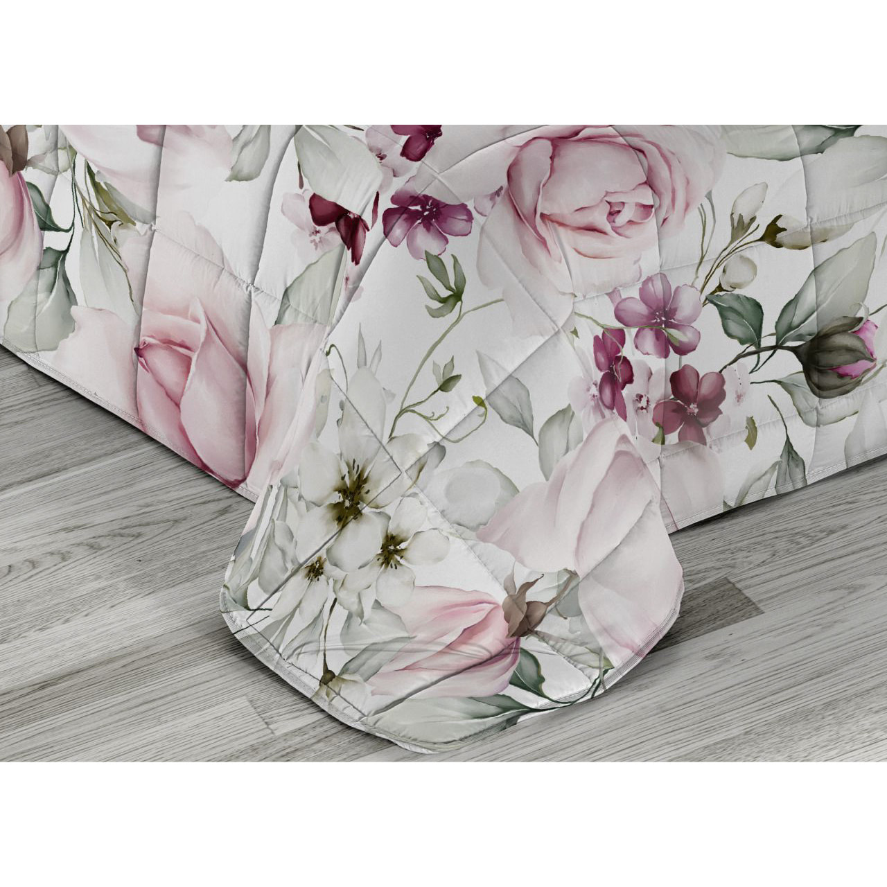 Trapunta Invernale 300gr Diadema Flora Stampa Digitale Fantasia Floreale D1