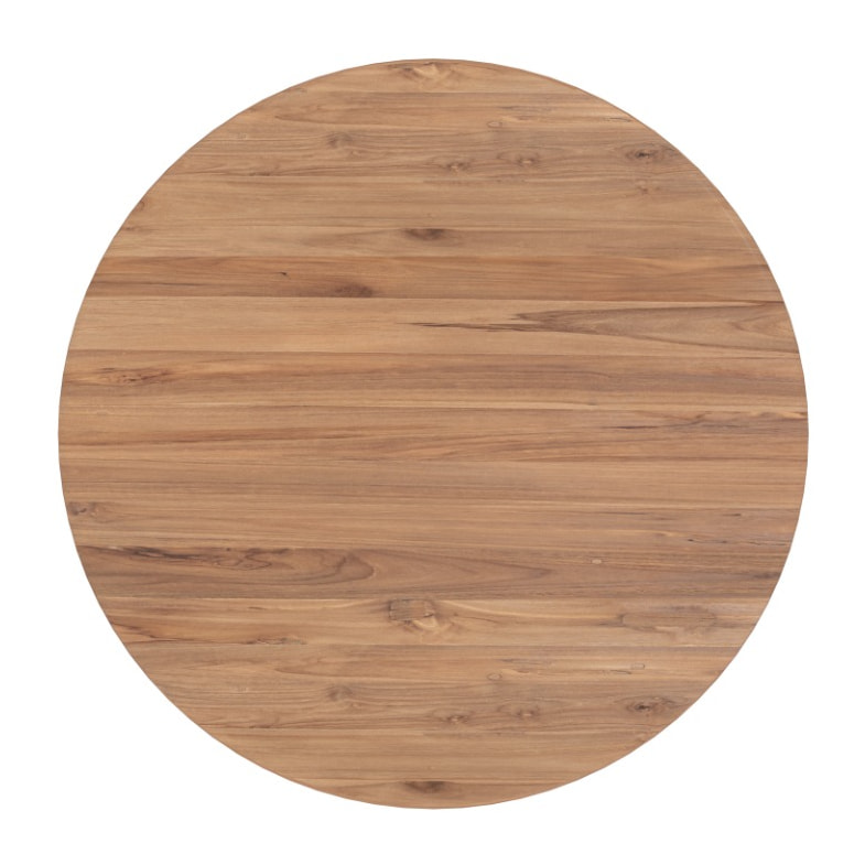 Table basse ronde en bois de teck recyclé D80 cm - Bana