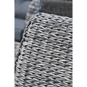 BAHAMAS - Salon de jardin 7 places en résine tresséee