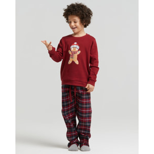 Pigiama lungo cotone interlock e flanella Olanda