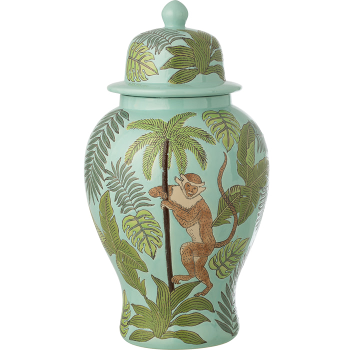 J-Line Pot décoratif Singe - porcelaine - multicolore