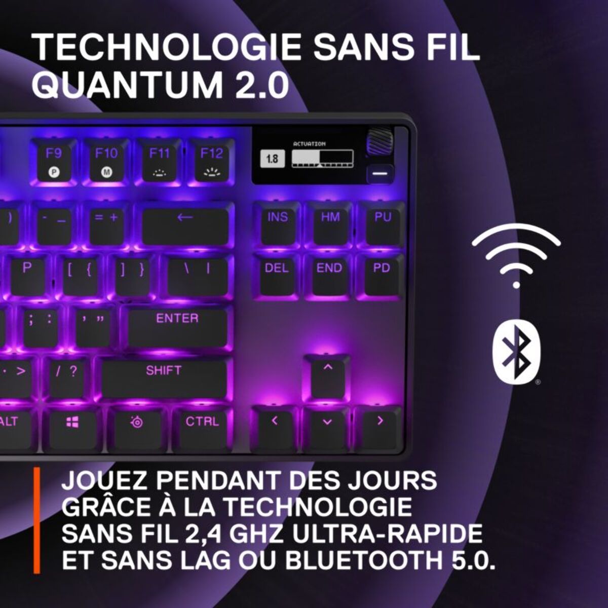 Clavier gamer sans fil STEELSERIES APEX PRO TKL WIRELESS