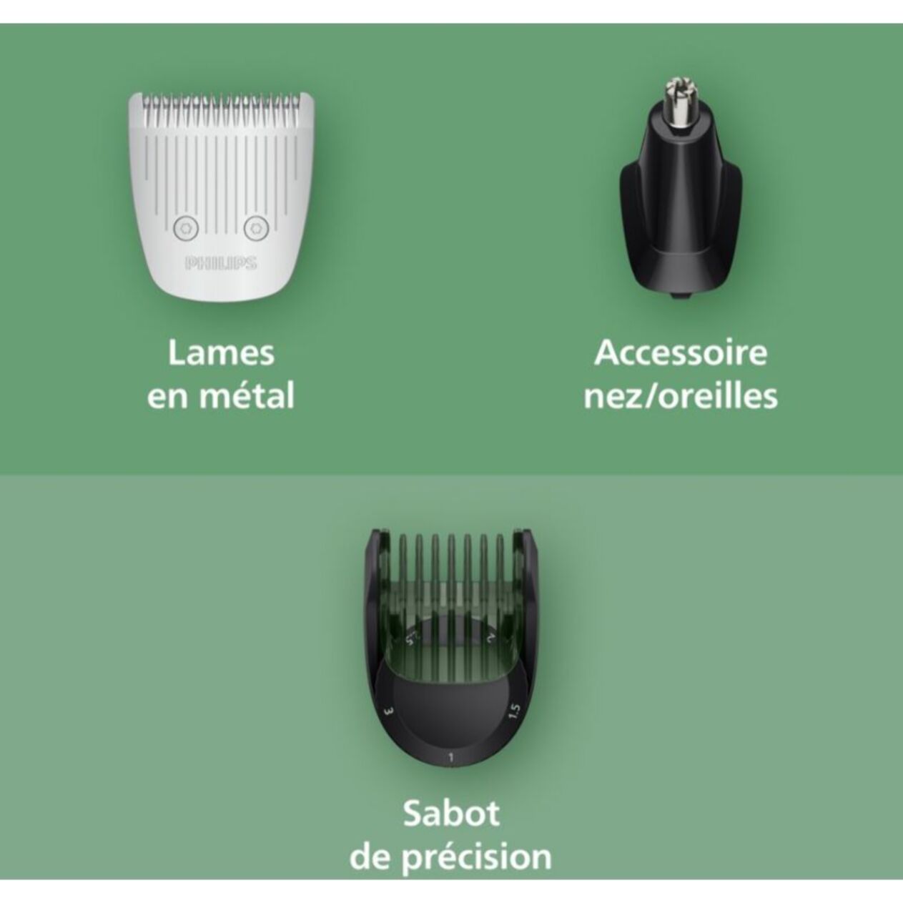 Tondeuse multi usages PHILIPS MG5931/15 Series 5000,  13 hauteurs de coupe, précision 0,5 mm, autonomie 120 mn