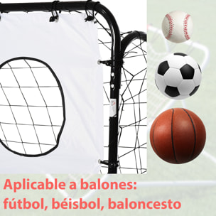 Portería de Fútbol Puerta de Fútbol con Soporte de Metal Lona de Precisión y Red para Entrenamiento de Fútbol en Jardín Aire Libre 240x88x174 cm Blanco