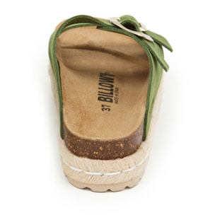 SANDALO CON ZEPPA BILLOWY VERDE