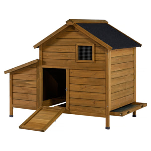 Poulailler avec pondoir en bois "Cocotte" - Marron