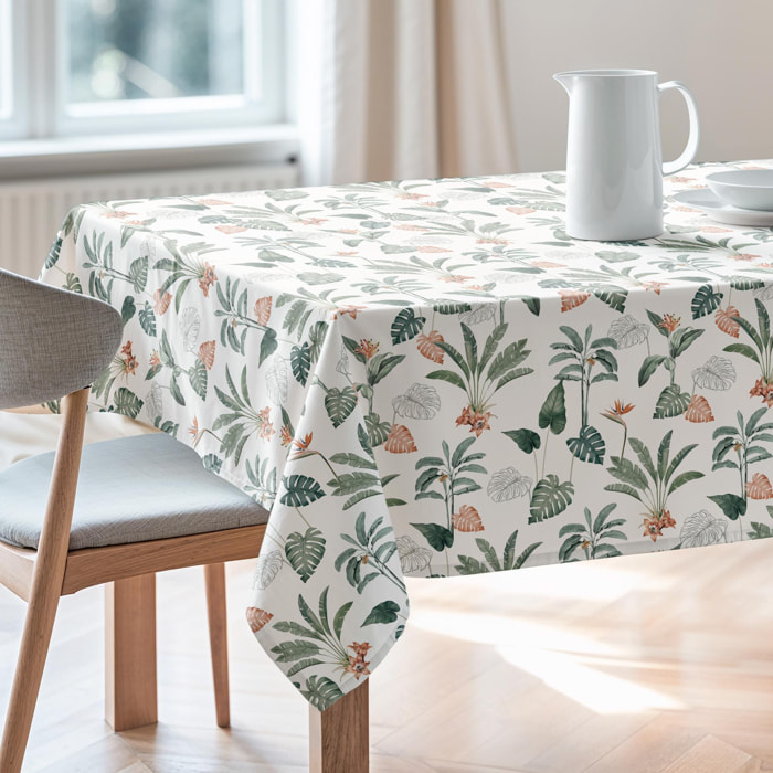 Nappe imprimée anti-tâches HAWAII VERT
