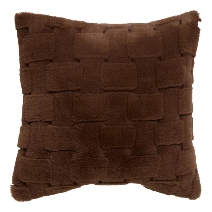 Coussin Nalia carré 45x45cm marron
