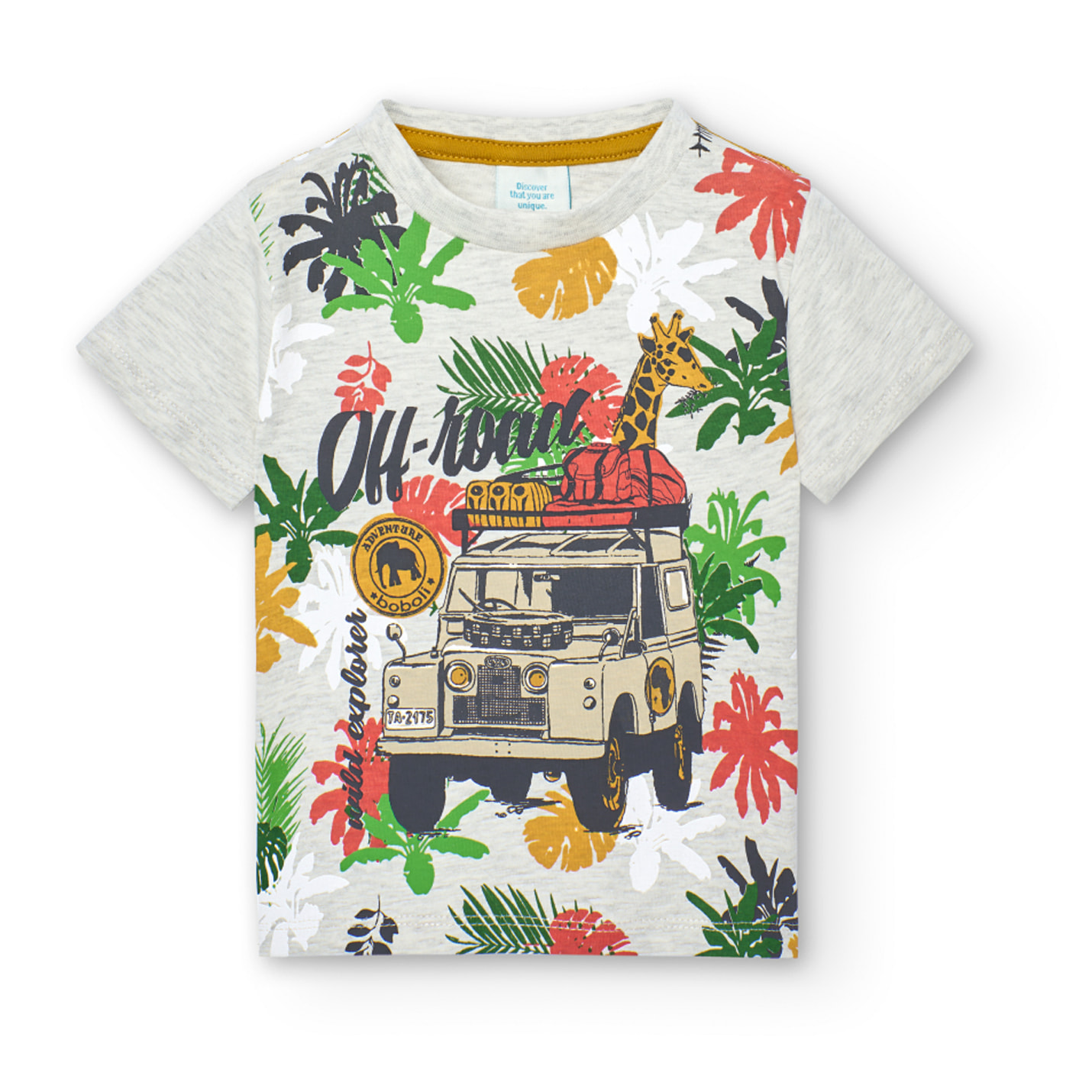 Conjunto de bebé niño, algodón, estampado, crudo