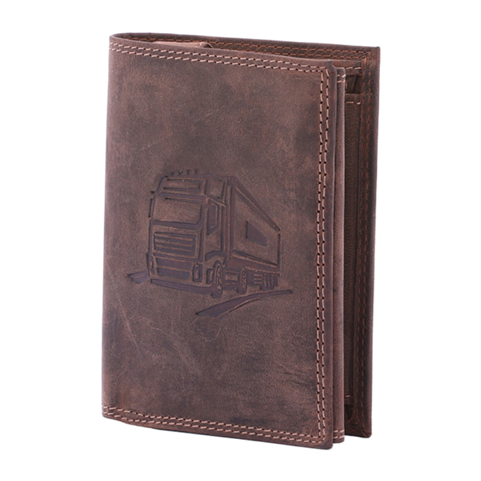 Portafoglio  da uomo In Vera pelle Made in Italy 10x13x3 cm