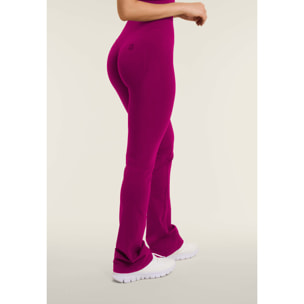 Leggings sportivi seamless a zampa con vita altissima