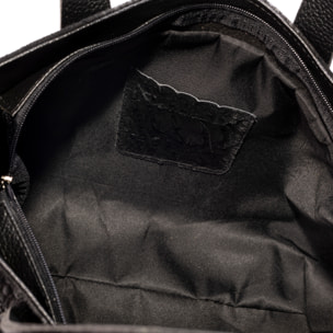 Borsa Arsiè da donna. Vera pelle scamosciata goffrata coccodrillo.