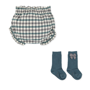 Pantalon bombacho y calcetines - Verde mar