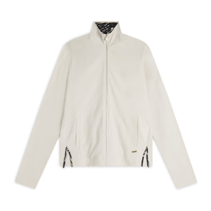 Felpa zip e collo alto con dettagli animalier