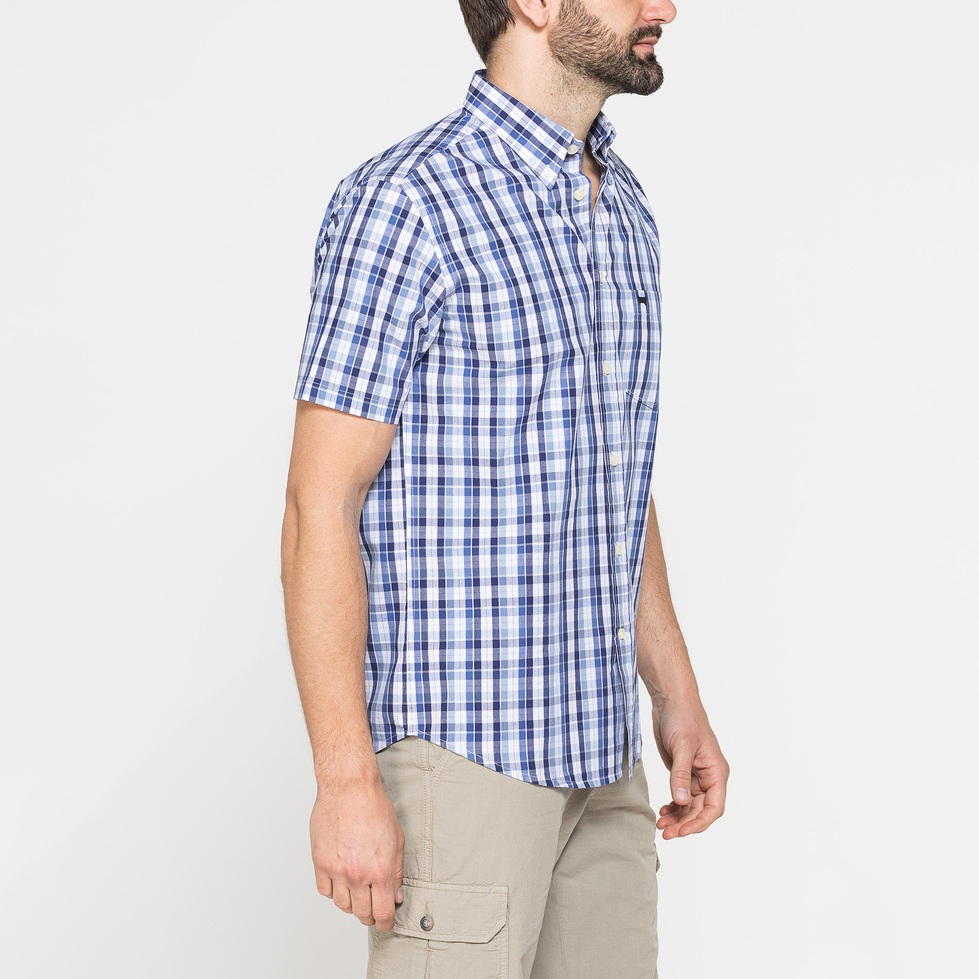 CAMICIA A MANICA CORTA IN COTONE CON FANTASIA