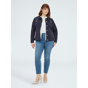 Fiorella Rubino - Giacca denim con bottoni decorativi - Blu