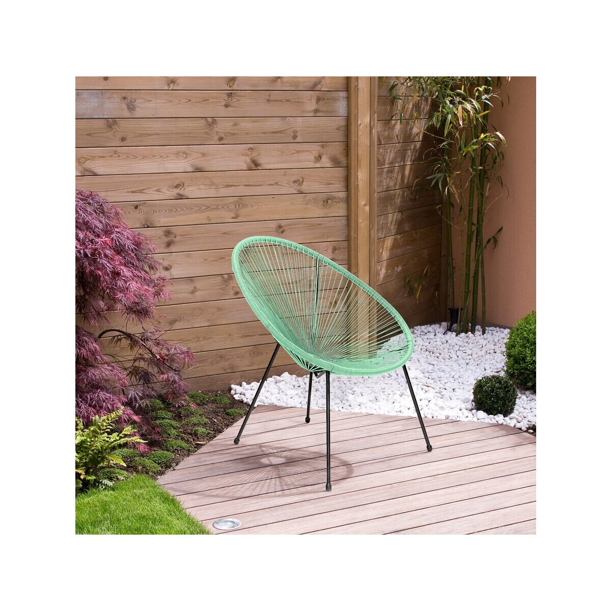 Lot de 2 fauteuils de jardin "Ania" - Vert