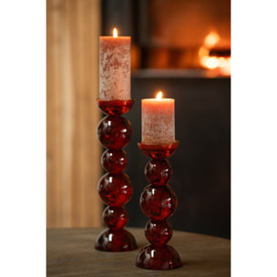J-Line Chandelier - verre - bronze - large