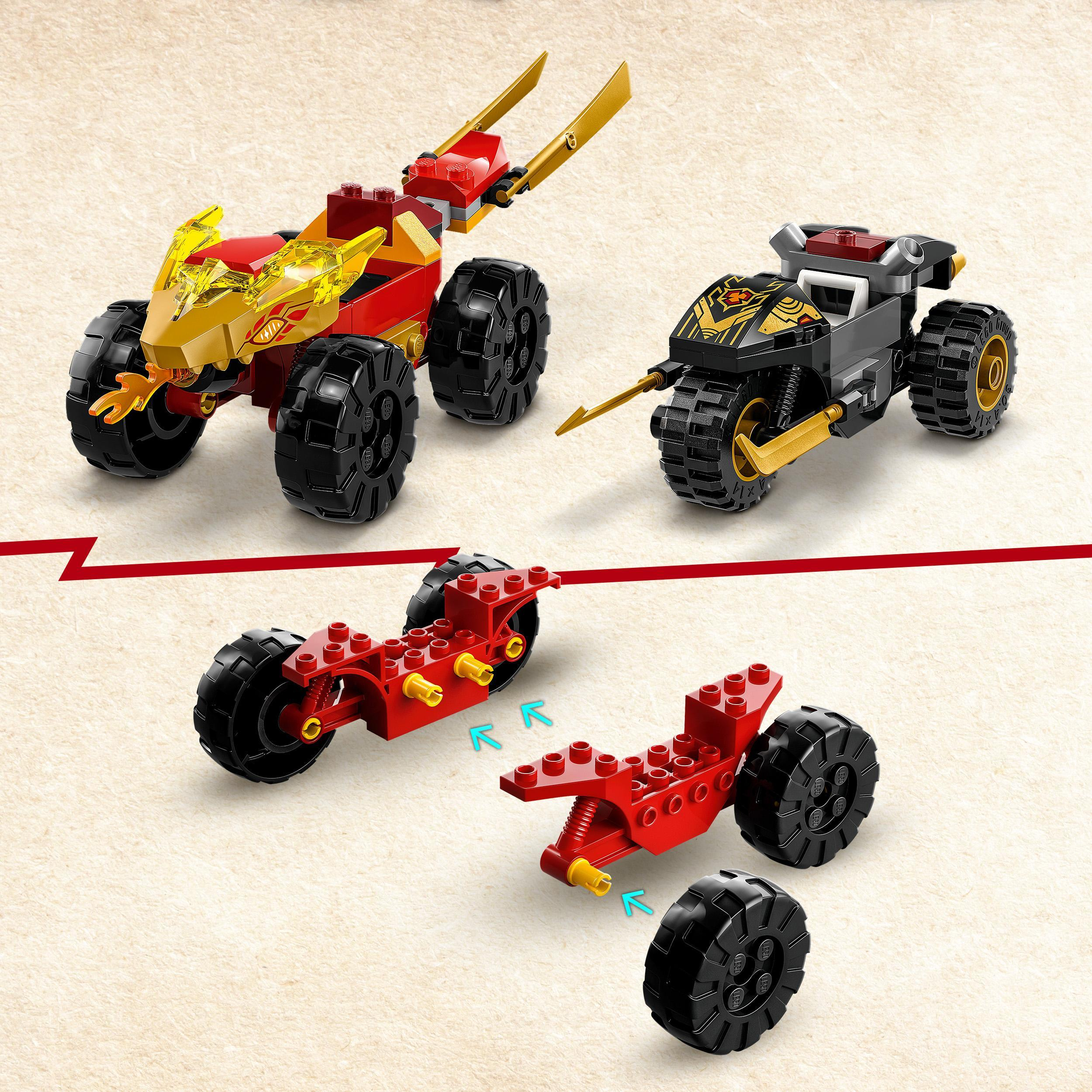 LEGO NINJAGO 71789 - BATTAGLIA SU AUTO E MOTO DI KAI E RAS