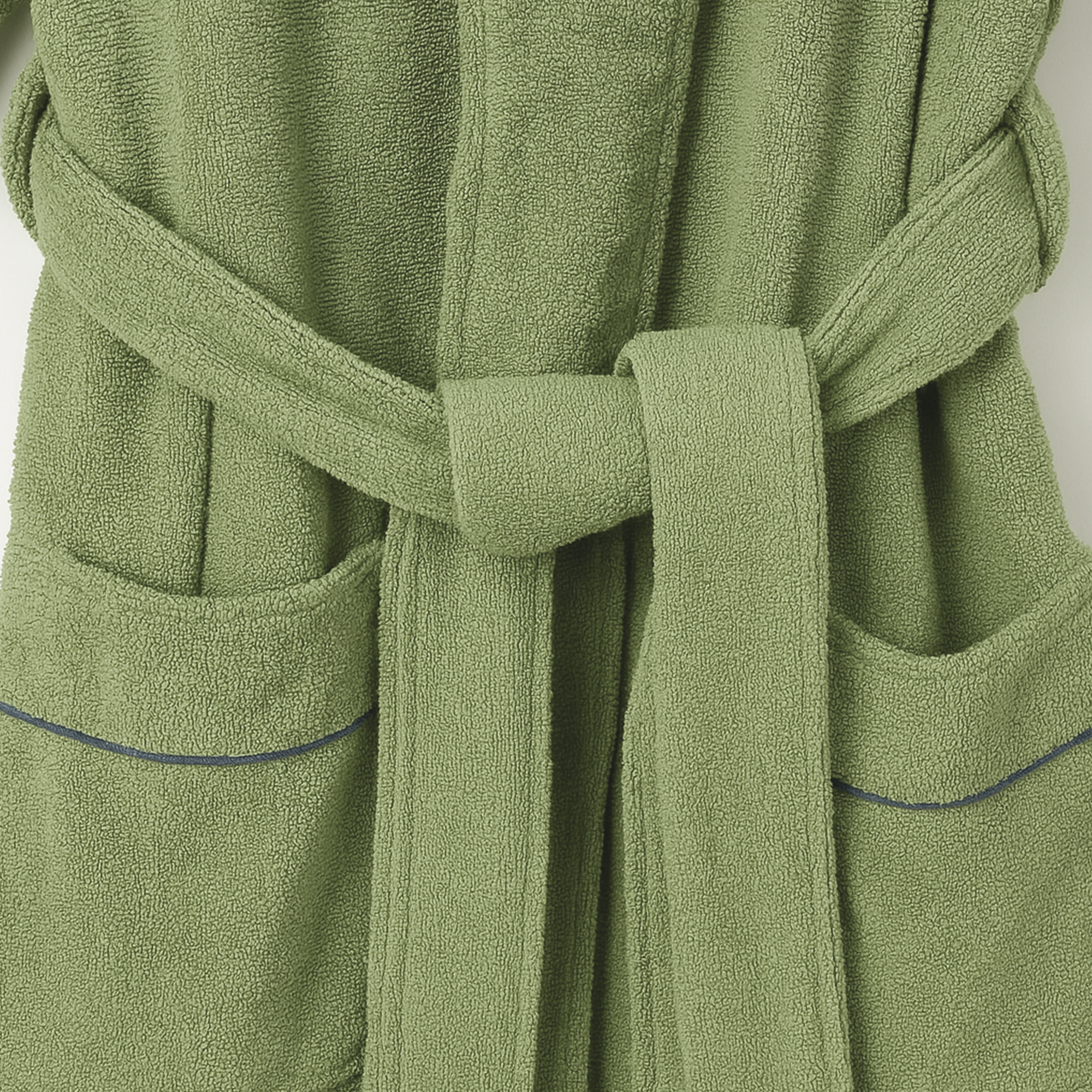 Scalpers albornoz liso con ribete y detalle bordado khaki talla l-xl