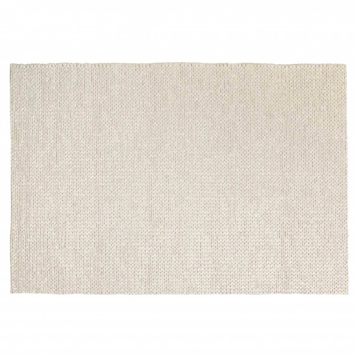 QUENTIN - Tapis rectangulaire 160x230cm en laine tissée couleur écru