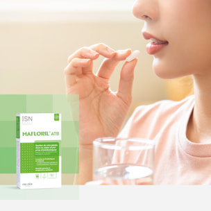 ISN - Mafloril ATB - Complément alimentaire - 2 souches spécifiques de probiotiques - Soutien nutritionnel en cas de prise d'antibiotiques - Sans Gluten - Cure 10 jours