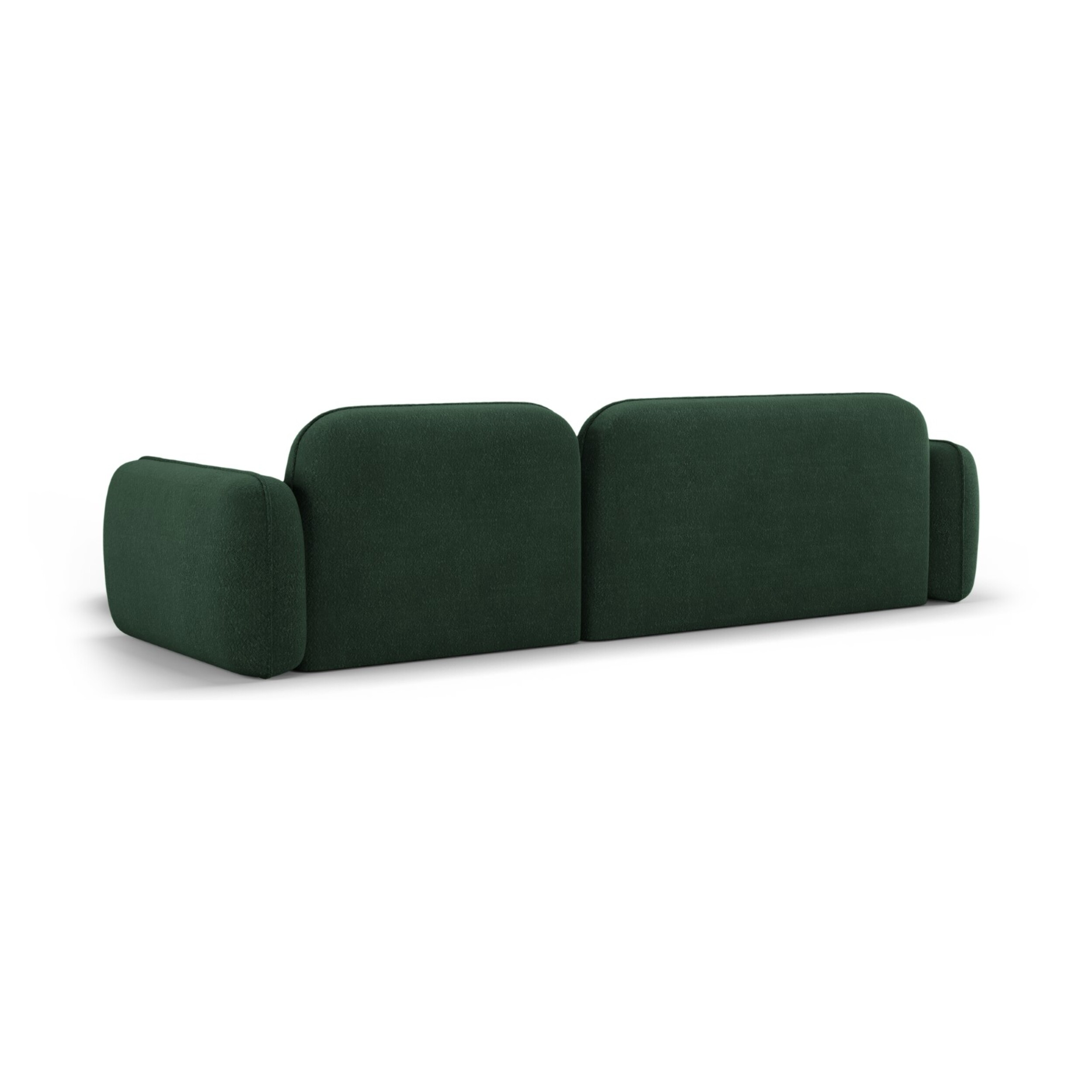 Canapé d'angle droit modulable "Lucien" 4 places en velours vert