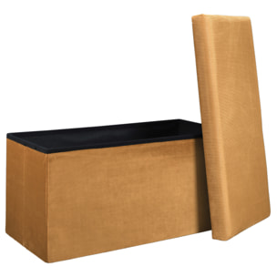 Coffre Banc Pliable Velours Cotele Giulia Jaune