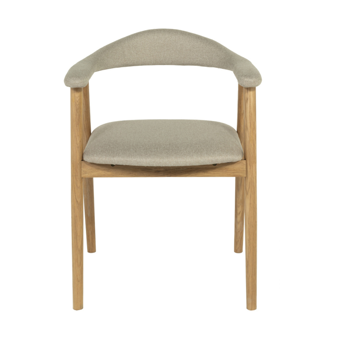 Lore - chaise en chêne massif et tissu - Bois / Beige