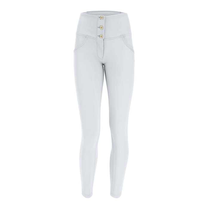 Pantaloni push up WR.UP® 7/8 vita alta bottoni similpelle