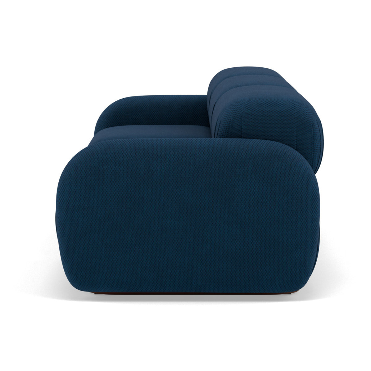 Penelope - canapé droit modulable 3 places en velours texturé - Bleu