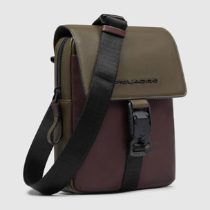 Piquadro Borsello in pelle porta telefono e porta iPad®mini con tasca per Piquadro Smart Tracker