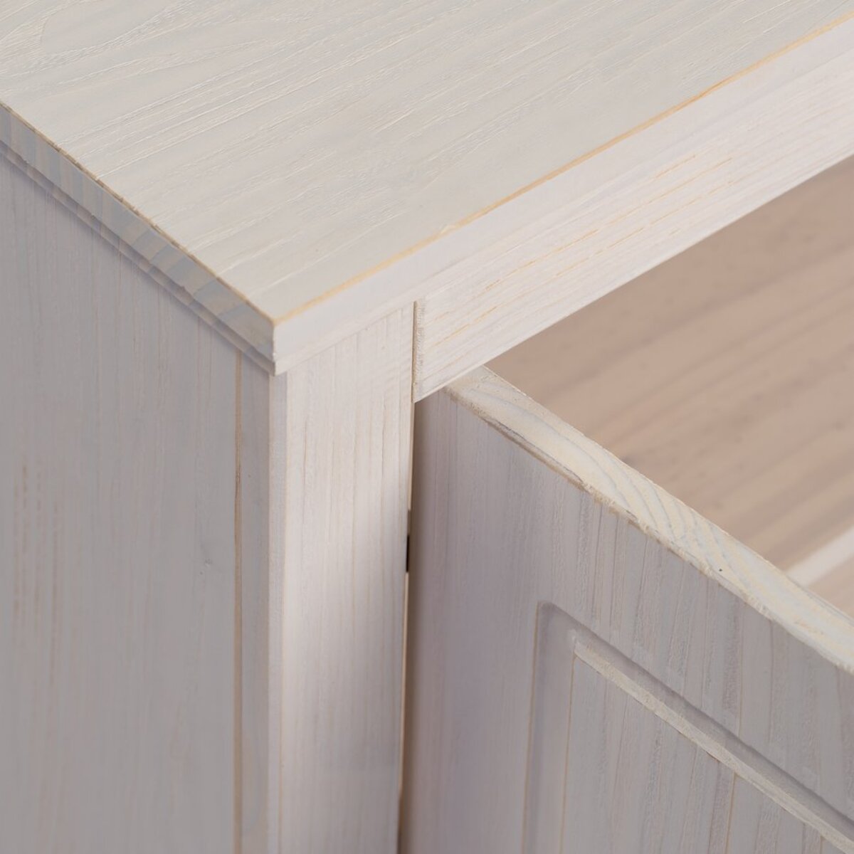 Meuble tv Tarifa -bois massif d'araucaria-couleur baishi 160 x 55 x 40 cm