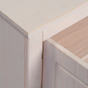 Meuble tv Tarifa -bois massif d'araucaria-couleur baishi 160 x 55 x 40 cm