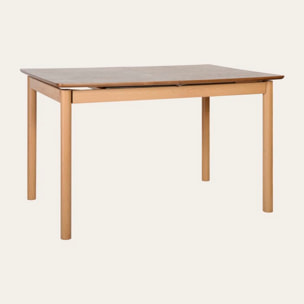 Table à manger extensible Marcus -tableau en tôle naturelle de chêne-couleur chêne 120 x 75 x 80 cm