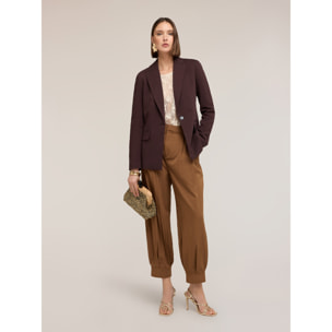 Motivi - Blazer monopetto con tasche applicate - Marrone