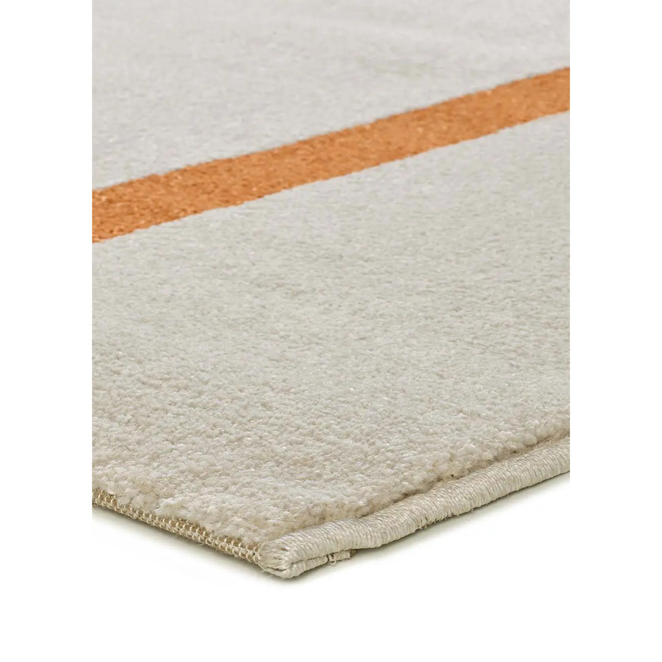 LESSIA Alfombra geométrica de pelo corto crema, varias medidas disponibles.