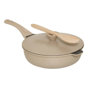 Sauteuse Aluro aluminium beige D28cm
