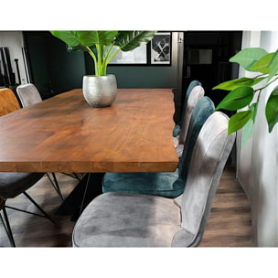 Table en chêne 200 cm bordures naturelles OKA