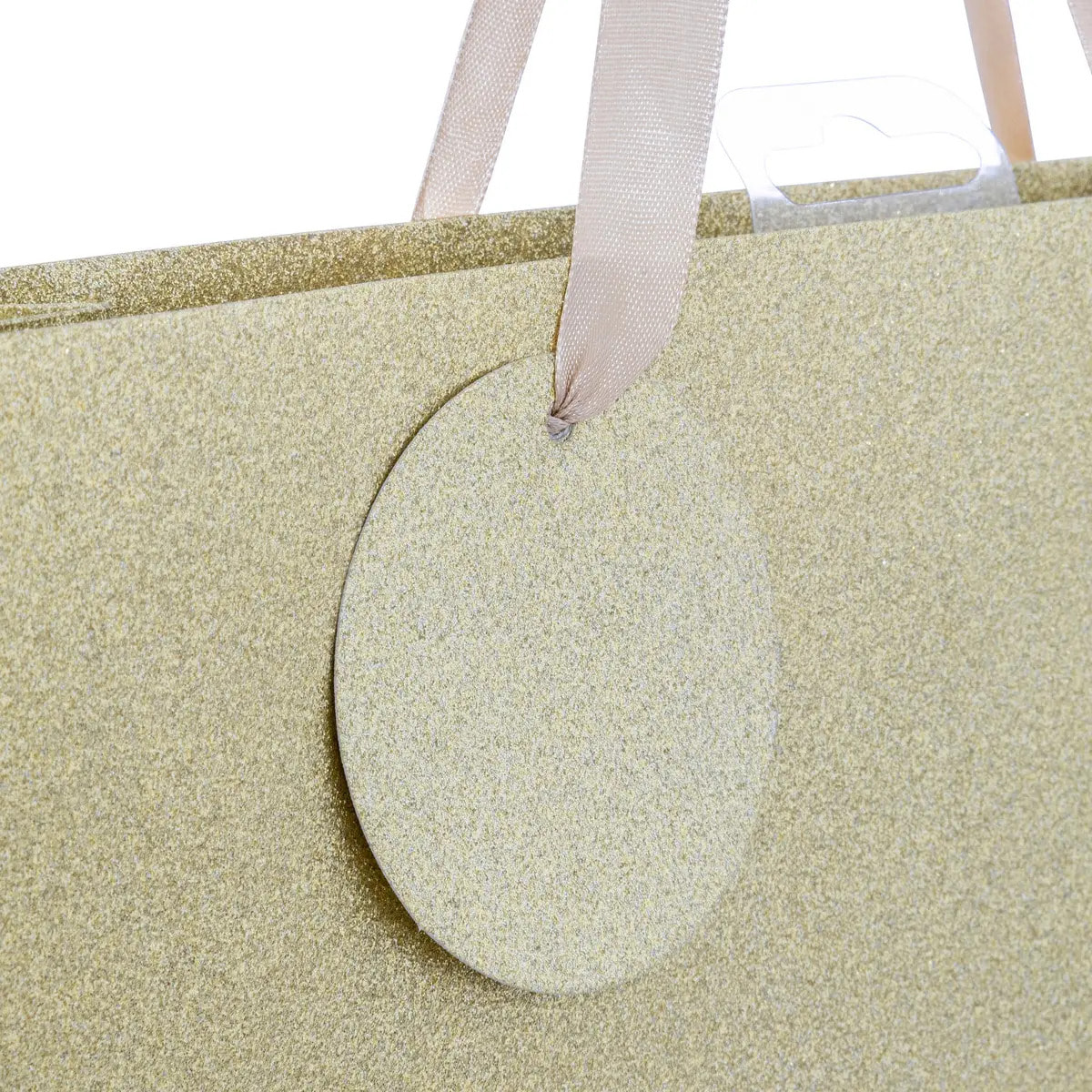 Sac cadeau paillettes taille moyenne doré